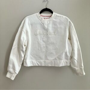 Chick-Fil-A Cropped Crewneck Sweatshirt White Women’s Size M Pullover Original